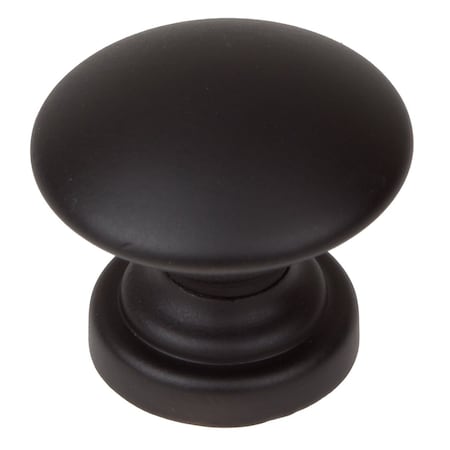 Gliderite Hardware 1 in. Matte Black Convex Cabinet Knob, 25PK 5264-MB-25
